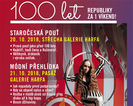 100 let republiky za jeden víkend oslaví Galerie Harfa módní přehlídkou a dobovou poutí