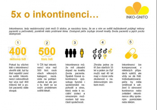 Pacientské sdružení Inko-gnito pomáhá pacientům s inkontinencí i jejich blízkým