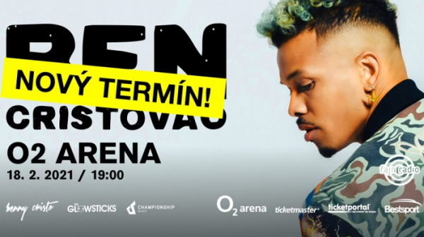  Koncert Bena Cristovao v pražské O2 areně se přesouvá  na únor 2021