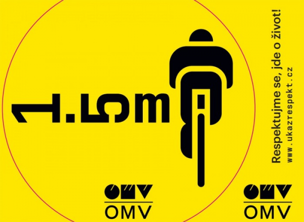 OMV se stává partnerem kampaně 1,5 metru zaměřené na snížení úmrtnosti cyklistů