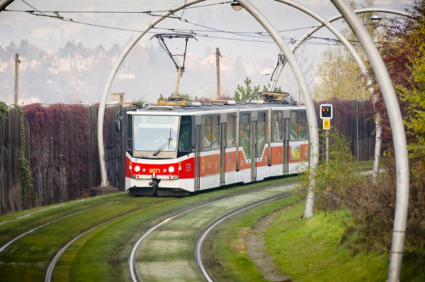 Dopravní podnik Praha spolu s výzkumníky testuje nové unikátní směsi rostlin pro stálezelené tramvajové pásy