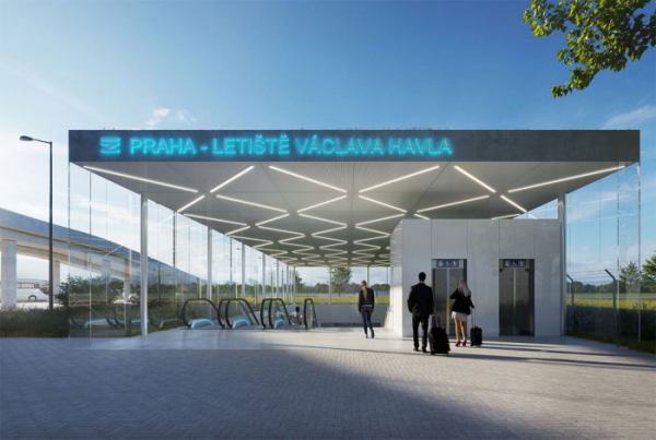 Příprava novostavby stanice Praha-Letiště Václava Havla vstupuje do finální fáze