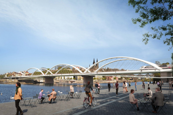 Správa železnic představila budoucí podobu mostu na pražské Výtoni